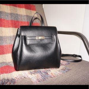 Black mini backpack